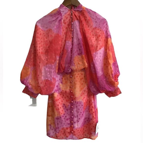 ASOS DESIGN Button Through Blouson Sleeve Mini Dress New Size 0 - Picture 1 of 9